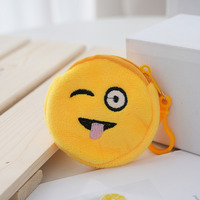 Porte-monnaie en peluche douce pour enfants 2025 avec broderie de dessin animé, couleurs mélangées, petite taille, porte-clés