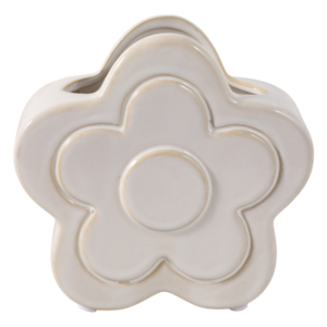 Organizer da scrivania in ceramica a forma di fiore, piccolo contenitore decorativo per la casa, l'ufficio e gli spazi di lavoro - Product Image 1