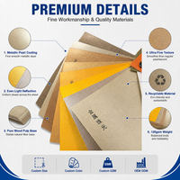 Papier nacré métallisé 120 g/m² Carton en pure pâte de bois recyclable à texture lisse pour emballage cadeau et cosmétique