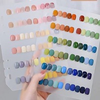 Nouvel album portable pour rangement d'ongles, livre de présentation de styles de nail art, cadre photo transparent givré