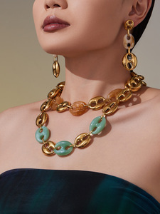 Vintage <span class=keywords><strong>rosa</strong></span> cruz conjunto - 18K oro strass joyería - retro collar/arolo pendientes/anillo acero inoxidable europeo - Product Image 6