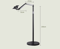 IKATAK 157CM nouveau support de trépied universel en métal réglable en hauteur pour téléphone et tablette PC avec support d'ordinateur portable à Base stable