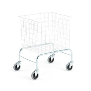 Chariot à marchandises polyvalent en treillis métallique Couvercle de chariot à roulettes robuste galvanisé au zinc Capacité pliable de 200kg pour entrepôt - Product Image 3