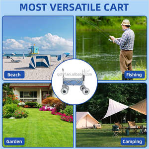 High Quality 4 Wheels Camping <strong>Cart</strong> Trail Collapsible Folding <strong>Beach</strong> Wagon For Outdoor Garden <strong>Beach</strong> - Product Image 6