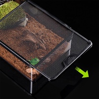 PC Clear Reptiles Accessoires Boîte D'incubation Terrarium Cage pour Grenouille Araignée Insecte Vitrines Gecko