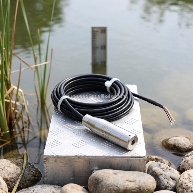 SPEED SPD-W01 Submersible Water Level Sensor 4-20mA OEM Tank Level Transmitter 0-100m Range Sewage/Temperature Monitoring CE