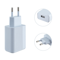 Nouvel adaptateur de voyage européen USB-C, chargeur mural type C avec câble pour iPhone et tous les téléphones mobiles Android