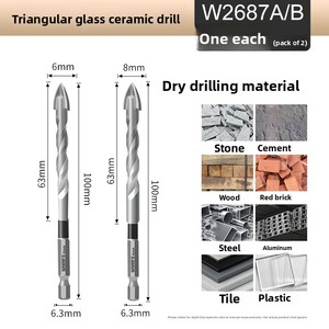 Forets spéciaux de qualité industrielle pour le carrelage, le béton, le <span class=keywords><strong>verre</strong></span> et le bois pour le perçage du marbre avec perceuse électrique - Product Image 6