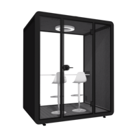 Cabine de réunion insonorisée, salle insonorisée mobile silencieuse, pod de bureau modulaire sur mesure, salle insonorisée amovible pour 2 personnes