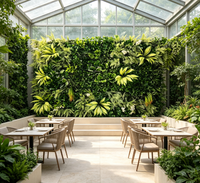 Décoration murale, fleurs artificielles en plastique vert, plantes artificielles murales, plantes vertes