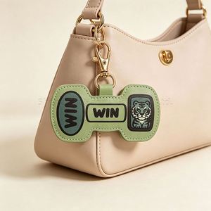 <b>Dumbbell</b> Weights Bag Charms for Backpack Cute Purse Charms Keyring PU Leather Fitness Set Keychain - Product Image 4