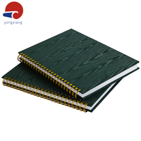 Carnet à spirale double personnalisé, couverture rigide, planificateur de luxe à spirale métallique, certifié FSC EN71, cadeau promotionnel