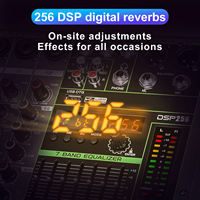 Console de mixage audio numérique stéréo USB professionnelle KA-6/8/12/16 avec 256 effets de réverbération, audio haute résolution en métal pour scène, vidéo et éclairage
