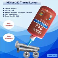 Adhésif anaérobie amovible de force moyenne Blue ThreadLocker 242 243 pour écrous et boulons M20, usage général, 50 ml, 1 kg