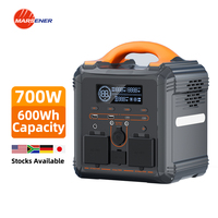 Générateur solaire portable 600W, 600Wh ESS UPS 220V MPPT, allume-cigare, station d'alimentation solaire pour la maison et l'extérieur