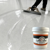 Revêtement de sol en terrazzo de quartz auto-nivelant, imperméable et résistant à l'usure, avec sable coloré époxy, application au pinceau, liquide, pour intérieur/extérieur