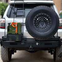 Nouveau pare-chocs avant en acier noir poli 4x4 tout-terrain pour 4 Runner avec support pour pneus et réservoir de carburant, vente en gros en Chine
