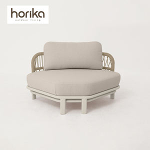 Resorts Hotel Modern L Vorm Outdoor Modulaire Sofa Set Aluminium Touw Patio Conversatie Sets Lounge Sofa Set Voor Alle Weersomstandigheden - Product Image 4