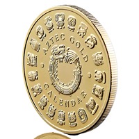 Pièce plaquée personnalisée 40mm Calendrier plaqué or aztèque Collection de pièces de monnaie de médaille souvenir