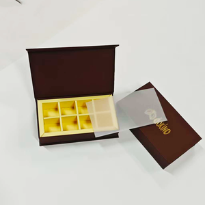 Custom logo Luxury 8pcs <strong>High</strong>-<strong>End</strong> Eco Friendly Recycled Materials Cardboard Rigid Candy <strong>Chocolate</strong> Gift Box Embossing Gold Foil - Product Image 4