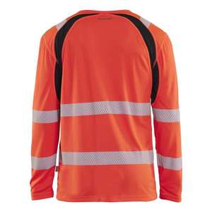 Blaklader-3599101355994XL Hi-Vis เสื้อยืดแขนยาวป้องกันรังสียูวีสีแดง Hi-Vis/Black-7330509932704ชุดทำงาน HI-VIS - Product Image 2