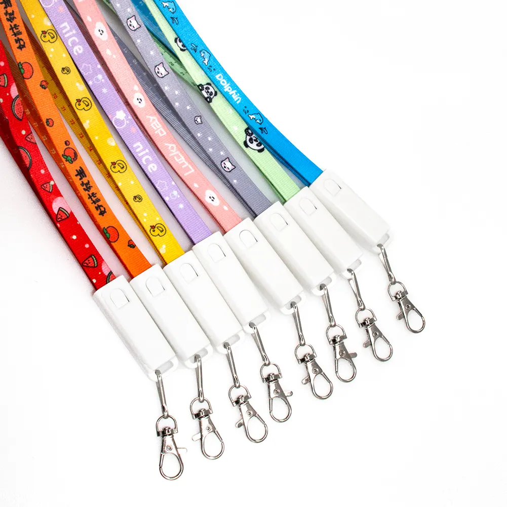 Mobile Phone Usb Cable Type-c Quick 3A Polyester ABS Charge Cable Standard 6 In 1 Lanyard Cable