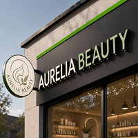 Lettres LED 3D lumineuses sur mesure de grande taille pour la façade de salon de beauté, enseigne intérieure de vitrine