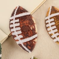 Patchs thermocollants personnalisés en gros pour le sport, petits patchs de football à paillettes scintillantes pour chapeaux, sacs, sacs à main, robes de cheerleaders et t-shirts