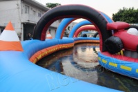 Piste de course gonflable extérieure en bâche PVC à vendre Go Karts Piste de course Jeu de sport gonflable