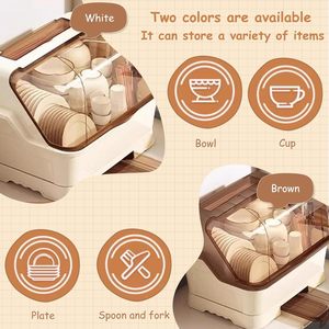 PP Plastic <b>Storage</b> Rack for <b>Kitchen</b> & Household Baby Tableware <b>Storage</b> <b>Box</b> for Food Bottles Bowls Chopsticks - Product Image 3