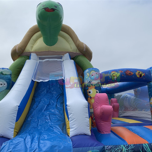 Castillo inflable Springkasteel Sammy de Schildpad con tobogán y trampolín en forma de tortuga - Product Image 4