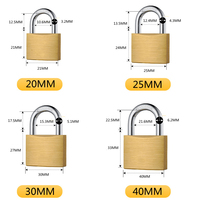 Cadenas de sécurité solide antirouille de haute qualité, cadenas en laiton robuste de 20 à 75mm