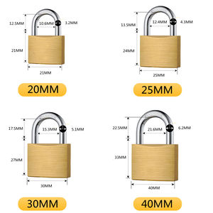 強力なのこぎり防錆高品質安全南京錠20-75mm頑丈な真ちゅう製南京錠 - Product Image 6