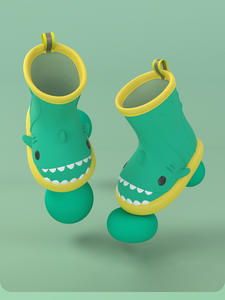 รองเท้าบูทกันน้ำ รองเท้าบูทกันฝนสำหรับเด็ก รองเท้าบูทเด็ก รองเท้าบูทยางกันน้ำ รองเท้าบูทยางกันน้ำ รองเท้ากันฝนลายฉลามสำหรับเด็ก - Product Image 4