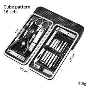 Prix usine manucure pédicure Kit coupe-ongles en acier inoxydable Naili Cutters Kit de toilettage outils de manucure avec étui en cuir