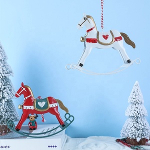 <b>Christmas</b> Nordic Style Handmade Iron Rocking Horse Creative Desktop Decoration Craft Ornament - Product Image 2