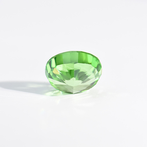 Circonita Cúbica Sintética de Alta Calidad, 5A+, Zircon, Corte Oval Radiante, Verde, Suelta, Tipo Hielo Triturado - Product Image 3
