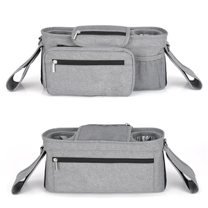 Grosir Universal Travel bayi kapasitas besar kereta bayi popok Organizer tas Caddy dengan saku ritsleting dilepas