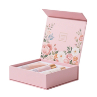 Boîte cosmétique magnétique en papier rigide rose personnalisée, écologique, biodégradable, réutilisable, de luxe, OEM, pour les soins de la peau et le maquillage
