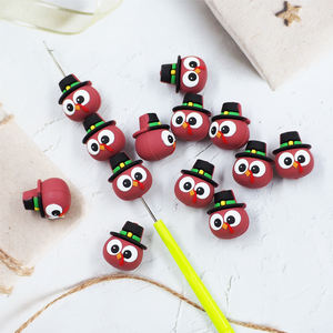 Mode Cartoon 3D Vogel Aanpasbare Siliconen Focal Beads voor Pen maken PVC Beads voor Unieke Ontwerpen - Product Image 1