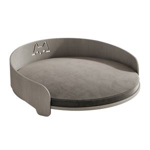 Massivholz gebogenes Hunde katzen bett Haus Alle Jahreszeiten Kleines zerlegbares und wasch bares Haustier-Schlafs ofa - Product Image 1