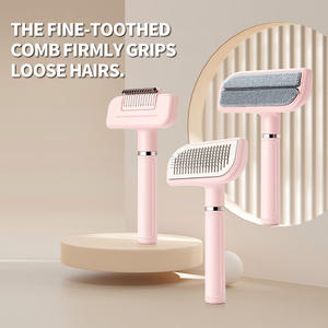 3 in 1 カスタムロゴ多機能手動犬猫毛糸くず除去コームブラシクリーニング取り外し可能なハンドルペットグルーミングキット - Product Image 6
