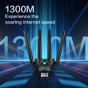 1300Mbps USB Card mạng không dây 1300m trình điều khiển-Miễn phí <span class=keywords><strong>Gigabit</strong></span> Dual Band 2.4G/5.8G USB <span class=keywords><strong>wifi</strong></span> Dongle <span class=keywords><strong>Adapter</strong></span> Gain 4 ăng ten - Product Image 3