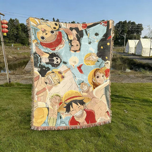 Custom Anime Tapestry Woven Jacquard Camping <strong>Blanket</strong> Throws OEM/ODM Moisture-Proof <strong>Picnic</strong> Mat Woven Jacquard Tapestry - Product Image 2