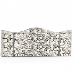 Cesto Gabion Arrotondato in Ferro Zincato 78.7x11.8x39.4 Ornamento da Giardino Decorazione Esterna Paesaggistica - Product Image 1