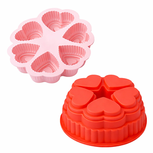 Easy Demold 6Pcs Cake <b>Baking</b> Tools <b>Silicone</b> Cake Molds With High-Temperature Resistant - Product Image 1