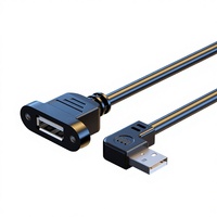 Cable de Extensión USB 2.0 de Cobre, Macho a Hembra, con Fijación por Tuerca, para Conexión de Ratón y Teclado, Transmisión de Datos de Oficina