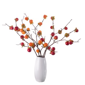 Fiori Artificiali di Cachi Cross-Border Fortune Persimmons Full Hall a 8 Teste, Bouquet Annodato a Mano per Decorazioni Domestiche e Matrimoni - Product Image 5