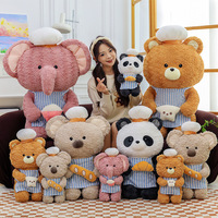 Nouvelle série de poupées en peluche transfrontalière Panda Éléphant Ours Koala, rembourrées en coton PP, grandes poupées en tissu et oreillers