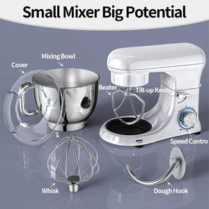 Mélangeur planétaire <span class=keywords><strong>Robot</strong></span> pâtissier moulage sous pression coque métallique 1500W mélangeur alimentaire 360 rotatif 4L/4.5L/5L/5.5L bol mélangeur Gadgets <span class=keywords><strong>de</strong></span> cuisine - Product Image 2